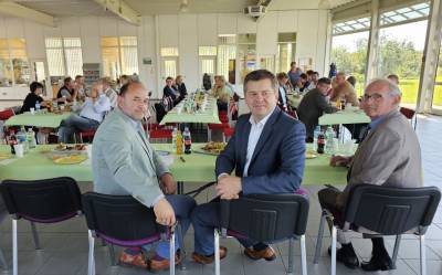 v.l. Thomas Staudt MdL, Minister Sven Schulze, Staatsekret�r Gert Zender