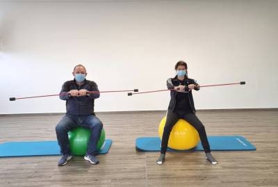 Mit Monique Lehmann aus Tangerm�nde vom Rehasport Verein �Bewegung & Balance e.V.