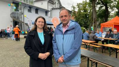 Mit meiner Kollegin Karolin Braunsberger-Reinhold beim Fest der Begegnung in Genthin
