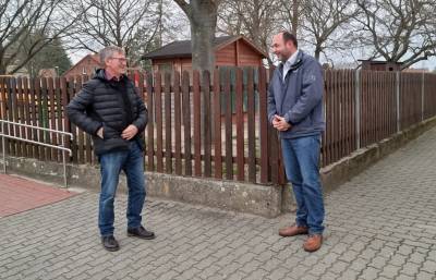 Infogespr�ch mit Hr. Voth, Ortsb�rgermeister von Gladau