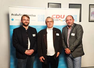 v.l. Christian K�pke, Gerd Mangelsdorf, Thomas Staudt MdL